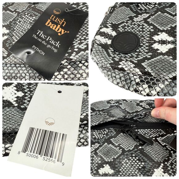 Tushbaby 'The Pack' Diaper Bag Python Snake Print Crossbody Waist Belt Fanny NWT - Picture 10 of 11